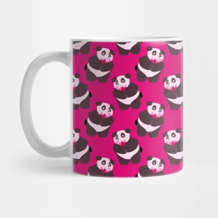 Love Panda Hot Pink Pattern Mug